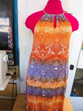 Lascana for Venus Ombre Halter Dress Sz M